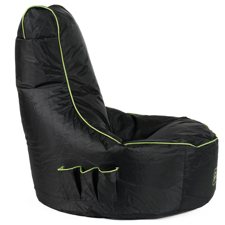 Pouf Gaming Stile Sedile Auto - Nero / Verde 03