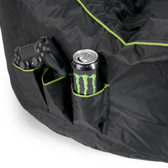 Pouf Gaming Stile Sedile Auto - Nero / Verde 07