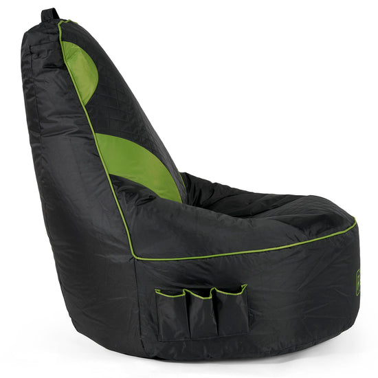 Pouf Gaming Trapuntato - Nero / Verde 02