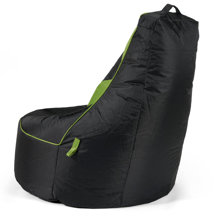 Pouf Gaming Trapuntato - Nero / Verde 03