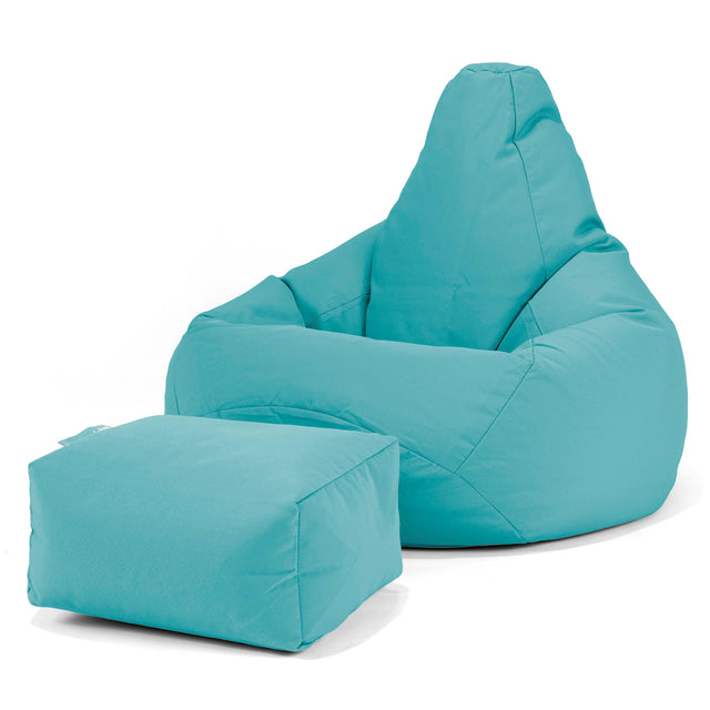 Pouf Poltrona Sacco 'Gioco' SoleiStorm™ Ultra 2000 h+ - Olefina Acqua 01