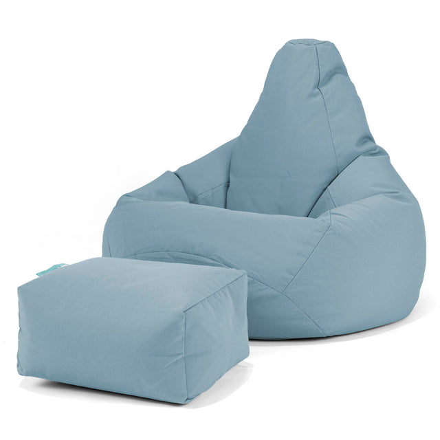 Pouf Poltrona Sacco 'Gioco' SoleiStorm™ Ultra 2000 h+ - Olefina Bebè Blu 01