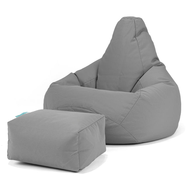 Pouf Poltrona Sacco 'Gioco' SoleiStorm™ Ultra 2000 h+ - Olefina Grigio Medio 01