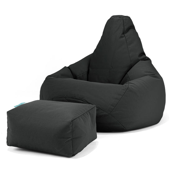 Pouf Poltrona Sacco 'Gioco' SoleiStorm™ Ultra 2000 h+ - Olefina Nero 01