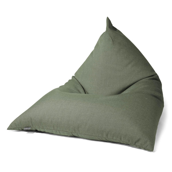 Pouf Poltrona Sacco Relax, Sedia Esterno - Sunbrella Oliva 01