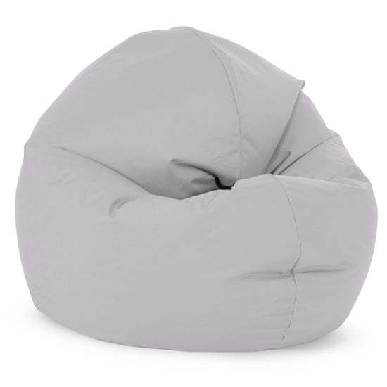 Sedia Pouf Sacco Flexforma Junior per Bambini e Adolescenti 2 a 14 anni - Facile da Pulire per Esterni Argento 01