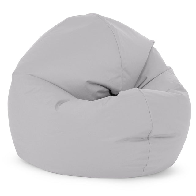 Sedia Pouf Sacco Flexforma Junior per Bambini e Adolescenti 2 a 14 anni - Facile da Pulire per Esterni Argento 01