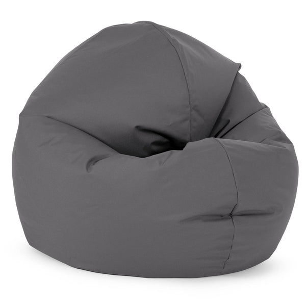 Sedia Pouf Sacco Flexforma Junior per Bambini e Adolescenti 2 a 14 anni - Facile da Pulire per Esterni Grigio scuro 01