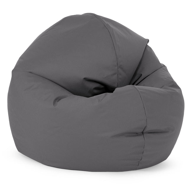 Sedia Pouf Sacco Flexforma Junior per Bambini e Adolescenti 2 a 14 anni - Facile da Pulire per Esterni Grigio scuro 01