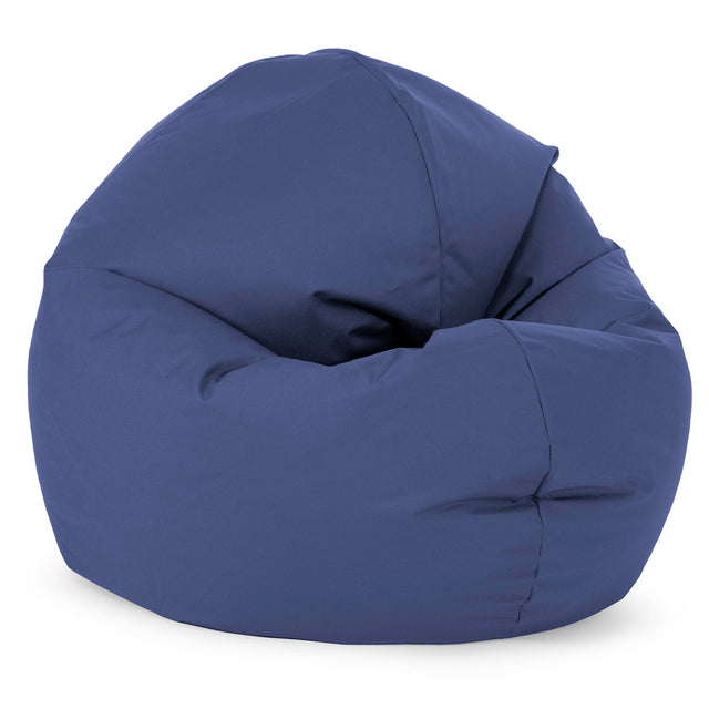 Sedia Pouf Sacco Flexforma Junior per Bambini e Adolescenti 2 a 14 anni - Facile da Pulire per Esterni Navy 01