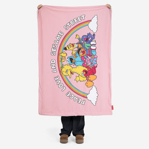 Coperta / Plaid - Peace Love & Sesame Street