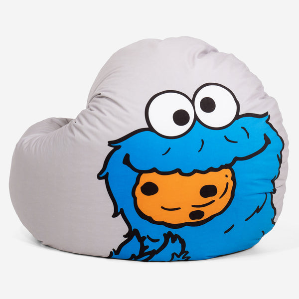 Sedia Pouf Sacco Flexforma Junior per Bambini e Adolescenti 2 a 14 anni - Cookie Monster 01