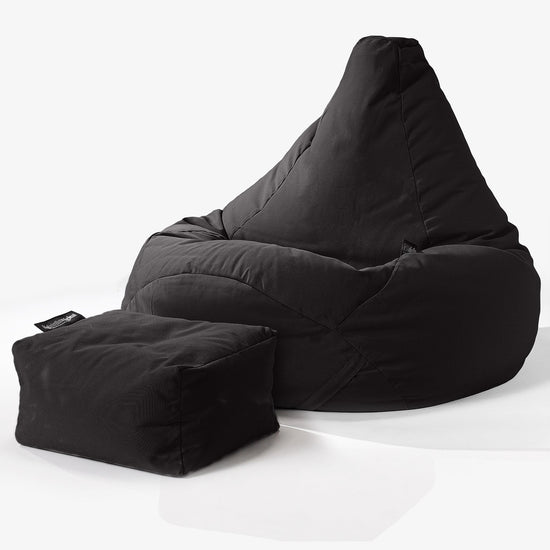 Pouf Poltrona Sacco 'Gioco' SoleiStorm™ Ultra 2000 h+ - Olefina Nero 01