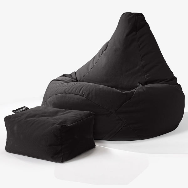 Pouf Poltrona Sacco 'Gioco' SoleiStorm™ Ultra 2000 h+ - Olefina Nero 01
