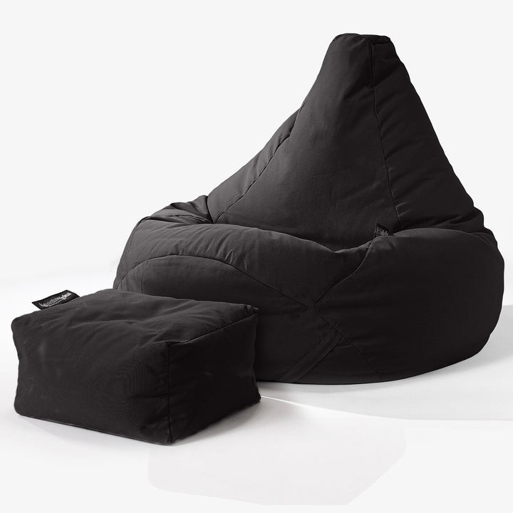 Pouf Poltrona Sacco 'Gioco' SoleiStorm™ Ultra 2000 h+ - Olefina Nero 01