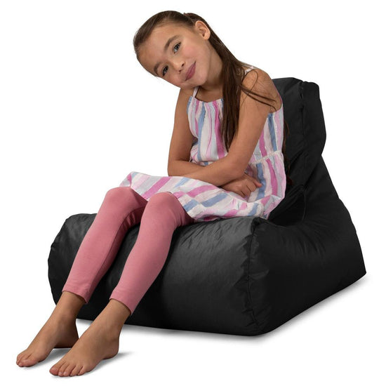 Big Bertha Original, Pouf Poltrona Relax per Bambini, Pouf Sacco, Nero