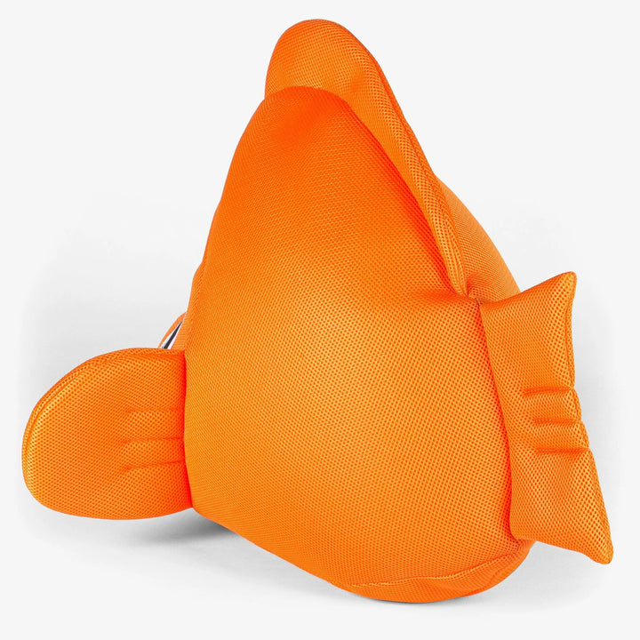 Big Bertha Original - Pouf a Sacco Giocattolo per Piscina Pesce Pagliaccio per Bambini - Arancione - Pouf Piscina