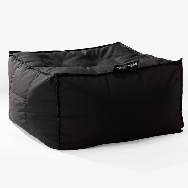 Cuscino Pouf Quadrato, Pouf Letto SoleiStorm™ Ultra 2000 h+ - Olefina Nero 01