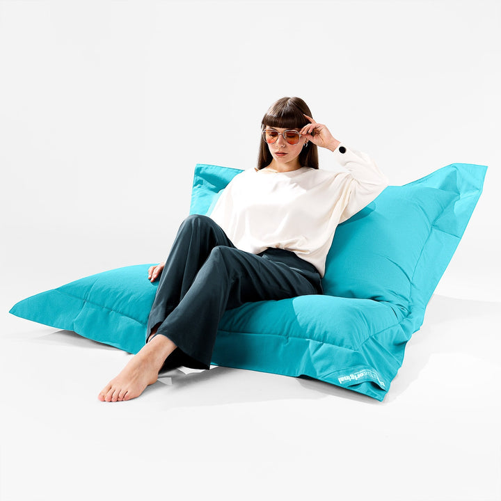 Cuscino Pouf Sacco XL, Pouf Letto SoleiStorm™ Ultra 2000 h+ - Olefina Acqua 02