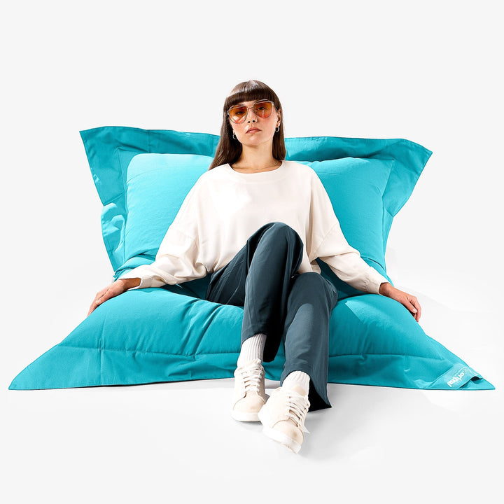 Cuscino Pouf Sacco XL, Pouf Letto SoleiStorm™ Ultra 2000 h+ - Olefina Acqua 01
