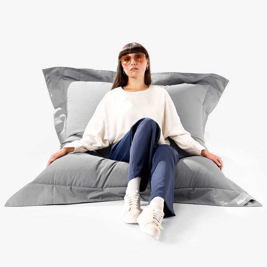 Cuscino Pouf Sacco XL, Pouf Letto SoleiStorm™ Ultra 2000 h+ - Olefina Grigio Medio 01