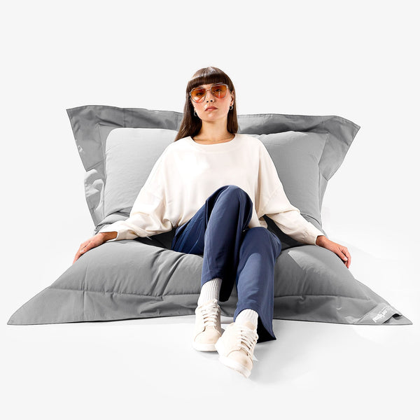Cuscino Pouf Sacco XL, Pouf Letto SoleiStorm™ Ultra 2000 h+ - Olefina Grigio Medio 01