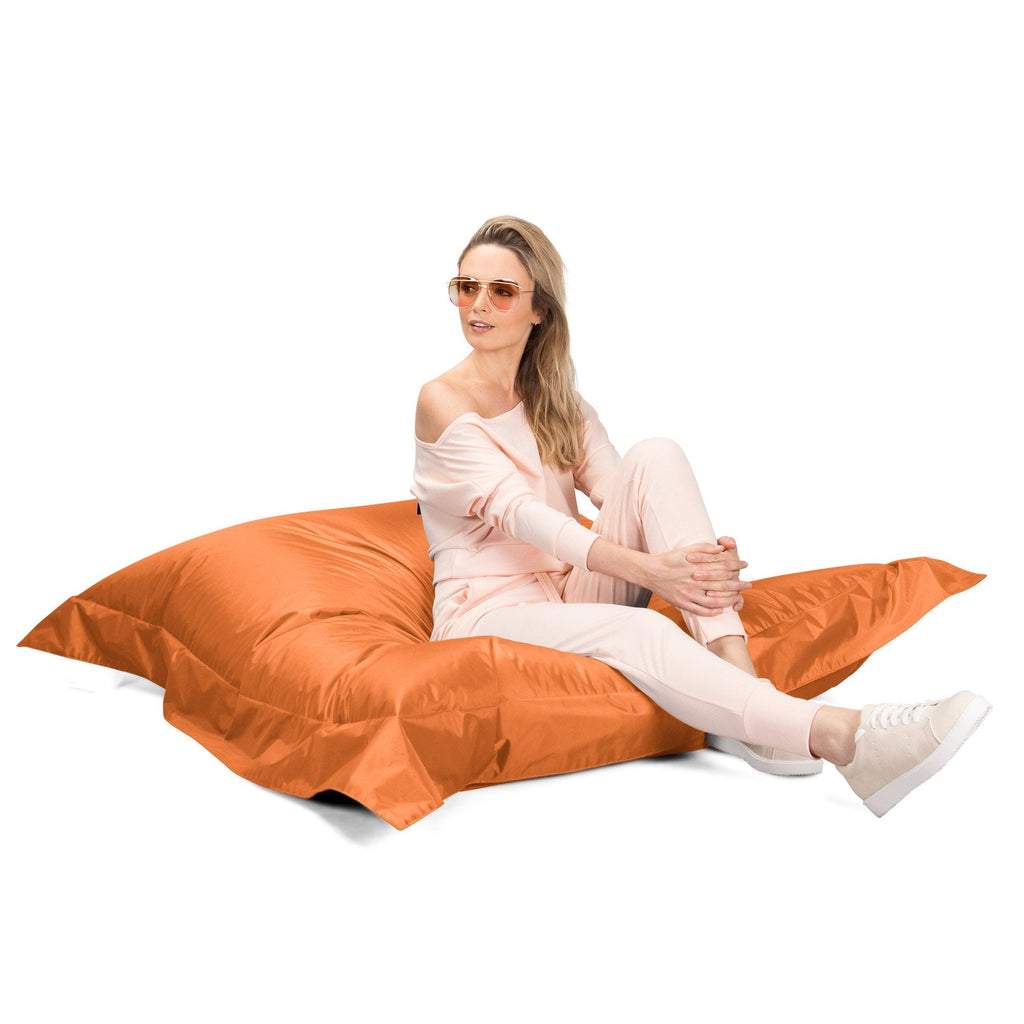Big Bertha Original, Cuscino Pouf Sacco XL, Pouf Letto, Pouf Sacco, Arancio shiaro