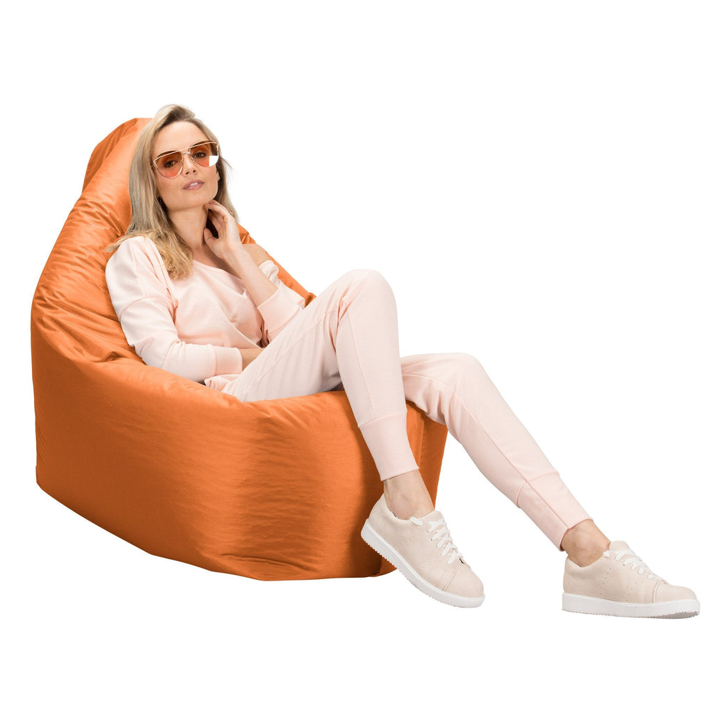 Big Bertha Original, Cuscino Pouf Sacco XL, Pouf Letto, Pouf Sacco, Arancio shiaro