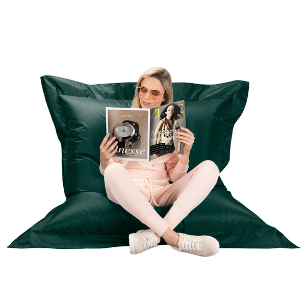 Big Bertha Original, Cuscino Pouf Sacco XL, Pouf Letto, Pouf Sacco, Verde scuro
