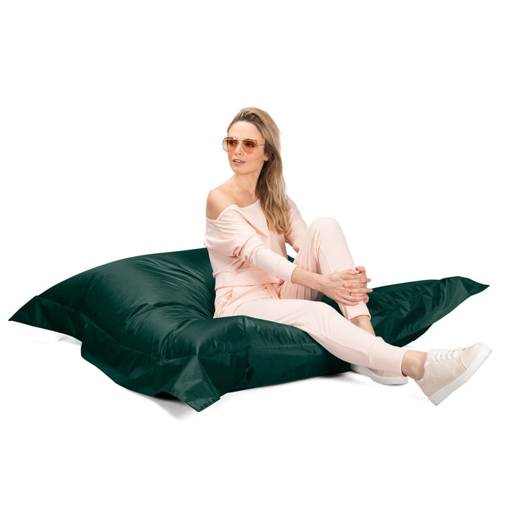 Big Bertha Original, Cuscino Pouf Sacco XL, Pouf Letto, Pouf Sacco, Verde scuro