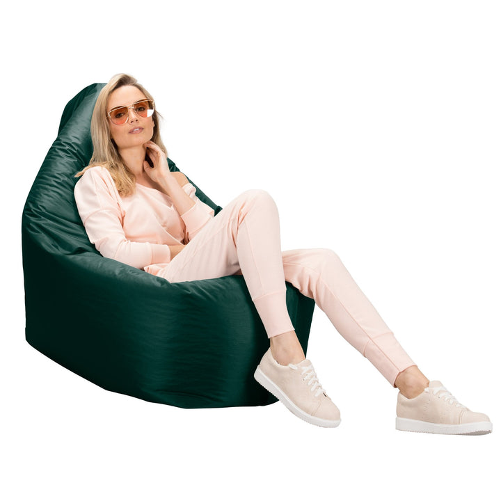 Big Bertha Original, Cuscino Pouf Sacco XL, Pouf Letto, Pouf Sacco, Verde scuro