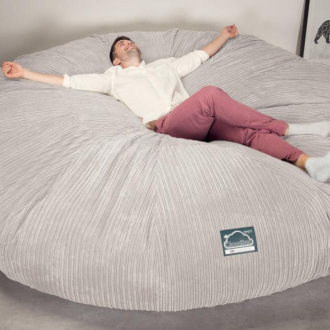 Lounge Pug, Pouf Sacco Gigante Titanico XXXXXL, C5000L CloudSac, Imbottito Di Fiocchi Di Lattice e Poliestere, Corda Classica Avorio