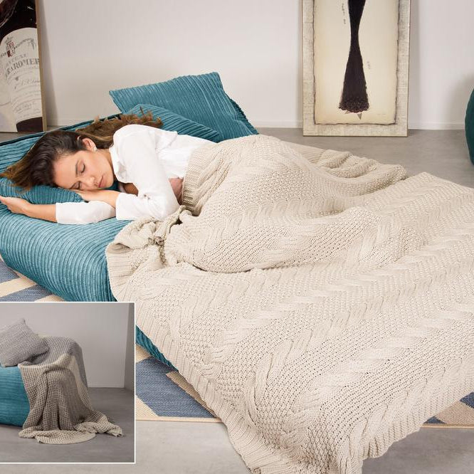 Lounge Pug, Avery, Poltrona Futon, Doppio, Corda Classica Egeo Blu