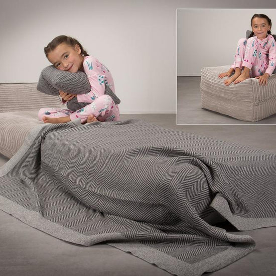 Lounge Pug, Avery, Poltrona Futon, Singolo, Velluto a Coste Visone