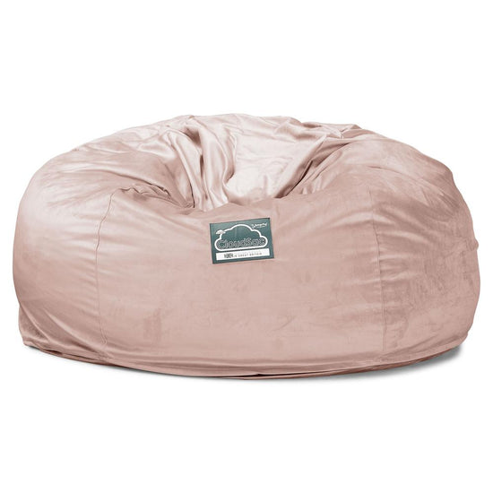 Lounge Pug, Pouf Sacco Gigante XXL, C1010L CloudSac, Imbottito Di Fiocchi Di Lattice e Poliestere, Velluto Rosa