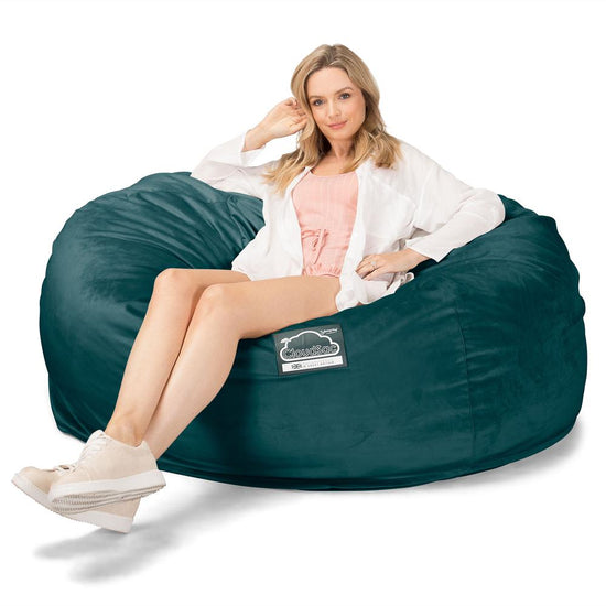 Lounge Pug, Pouf Sacco Gigante XXL, C1010L CloudSac, Imbottito Di Fiocchi Di Lattice e Poliestere, Velluto Alzavola