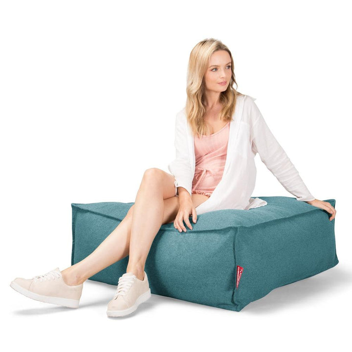 Lounge Pug, Pouf Ottomano, C250L CloudSac, Imbottito Di Fiocchi Di Lattice e Poliestere, Tessuto in Lana Interalli Acqua