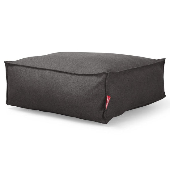 Lounge Pug, Pouf Ottomano, C250L CloudSac, Imbottito Di Fiocchi Di Lattice e Poliestere, Tessuto in Lana Interalli Grigio
