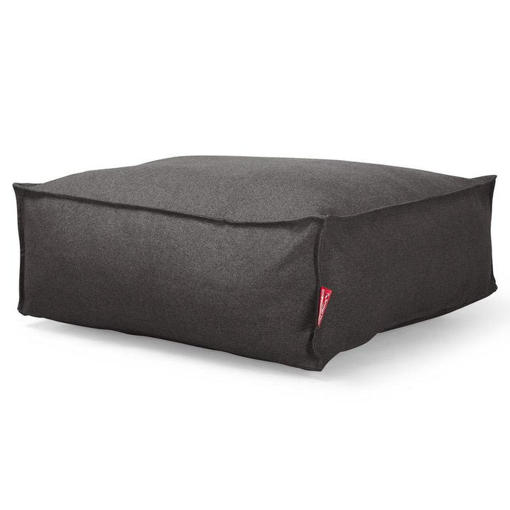 Lounge Pug, Pouf Ottomano, C250L CloudSac, Imbottito Di Fiocchi Di Lattice e Poliestere, Tessuto in Lana Interalli Grigio