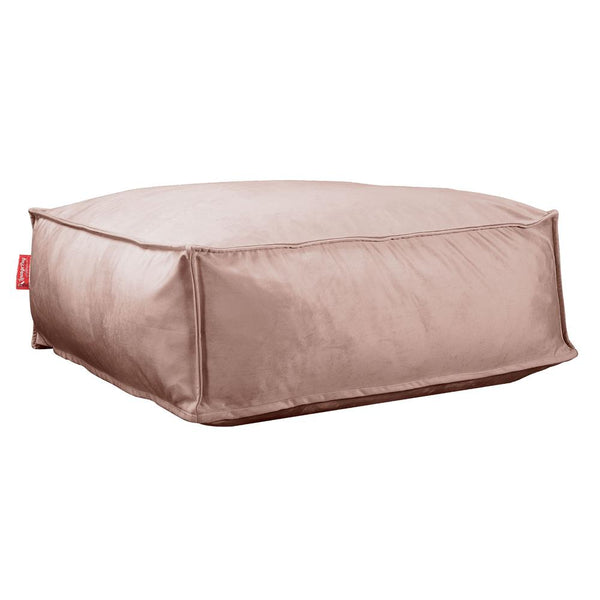 Lounge Pug, Pouf Ottomano, C250L CloudSac, Imbottito Di Fiocchi Di Lattice e Poliestere, Velluto Rosa