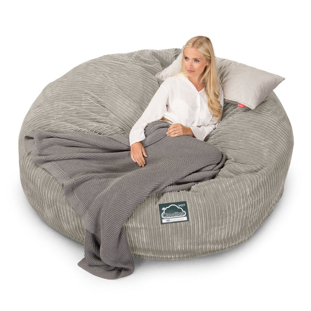 Lounge Pug, Pouf Sacco Gigante King Size XXL, C3000L CloudSac, Imbottito Di Fiocchi Di Lattice e Poliestere, Velluto a Coste Visone