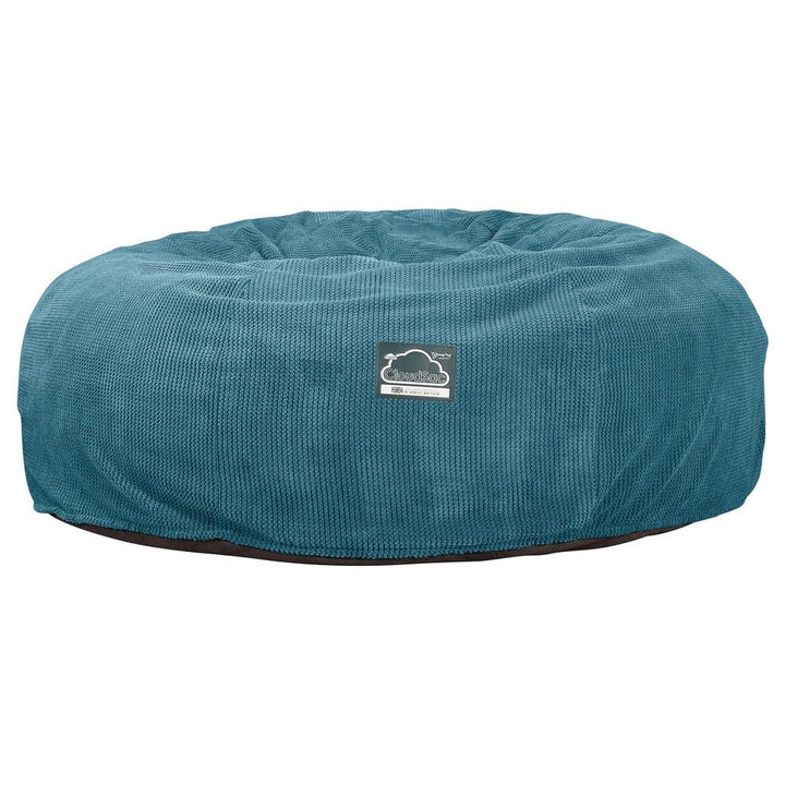 Lounge Pug, Pouf Sacco Gigante King Size XXL, C3000L CloudSac, Imbottito Di Fiocchi Di Lattice e Poliestere, Pompon Egeo Blu