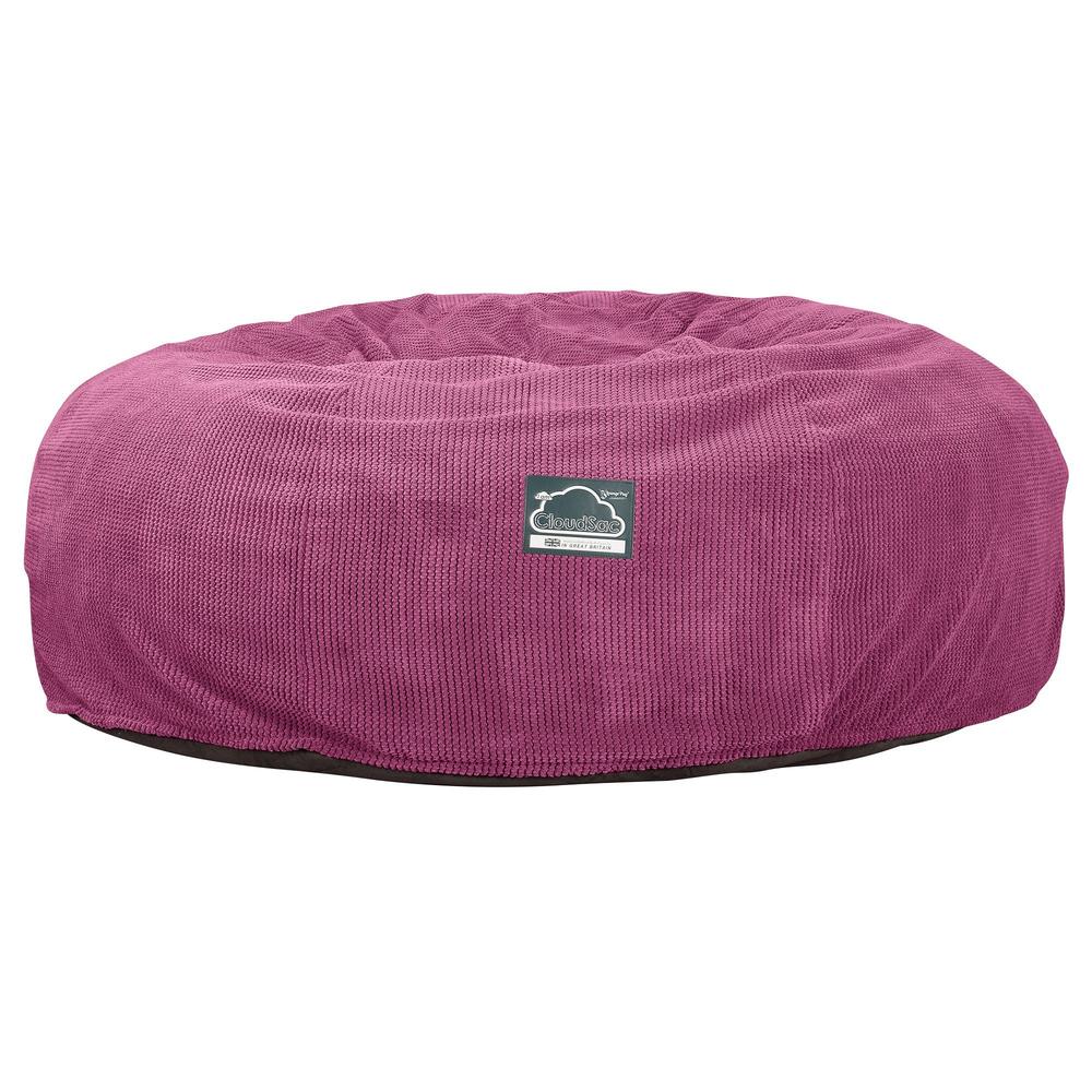 Lounge Pug, Pouf Sacco Gigante King Size XXL, C3000L CloudSac, Imbottito Di Fiocchi Di Lattice e Poliestere, Pompon Rosa