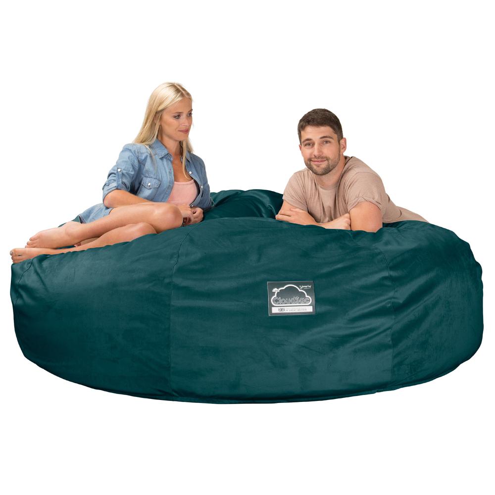 Lounge Pug, Pouf Sacco Gigante King Size XXL, C3000L CloudSac, Imbottito Di Fiocchi Di Lattice e Poliestere, Velluto Alzavola