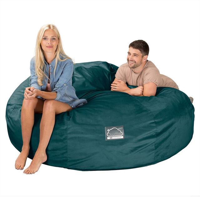 Lounge Pug, Pouf Sacco Gigante King Size XXL, C3000L CloudSac, Imbottito Di Fiocchi Di Lattice e Poliestere, Velluto Alzavola