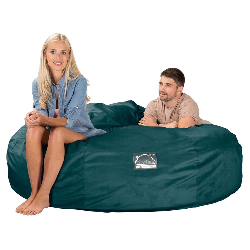 Lounge Pug, Pouf Sacco Gigante King Size XXL, C3000L CloudSac, Imbottito Di Fiocchi Di Lattice e Poliestere, Velluto Alzavola
