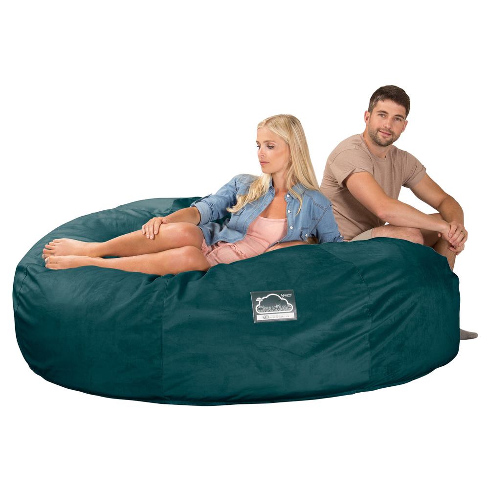 Lounge Pug, Pouf Sacco Gigante King Size XXL, C3000L CloudSac, Imbottito Di Fiocchi Di Lattice e Poliestere, Velluto Alzavola