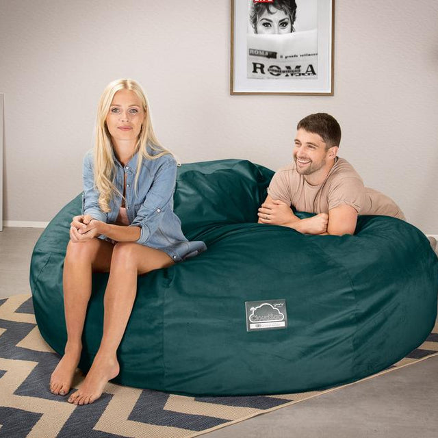 Lounge Pug, Pouf Sacco Gigante King Size XXL, C3000L CloudSac, Imbottito Di Fiocchi Di Lattice e Poliestere, Velluto Alzavola