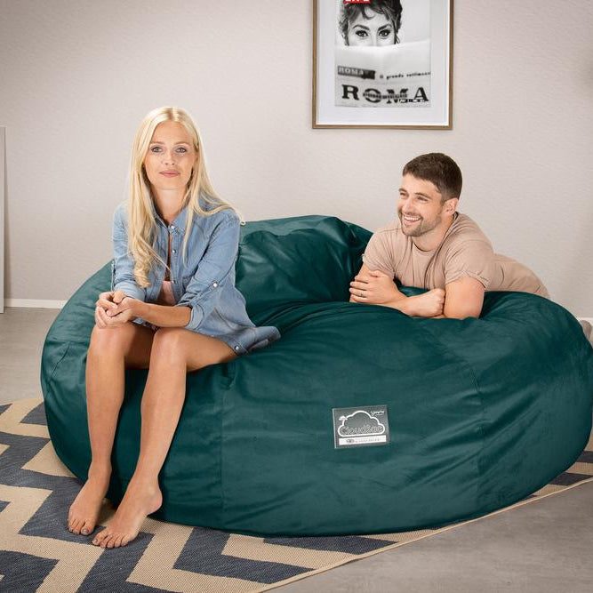 Lounge Pug, Pouf Sacco Gigante King Size XXL, C3000L CloudSac, Imbottito Di Fiocchi Di Lattice e Poliestere, Velluto Alzavola