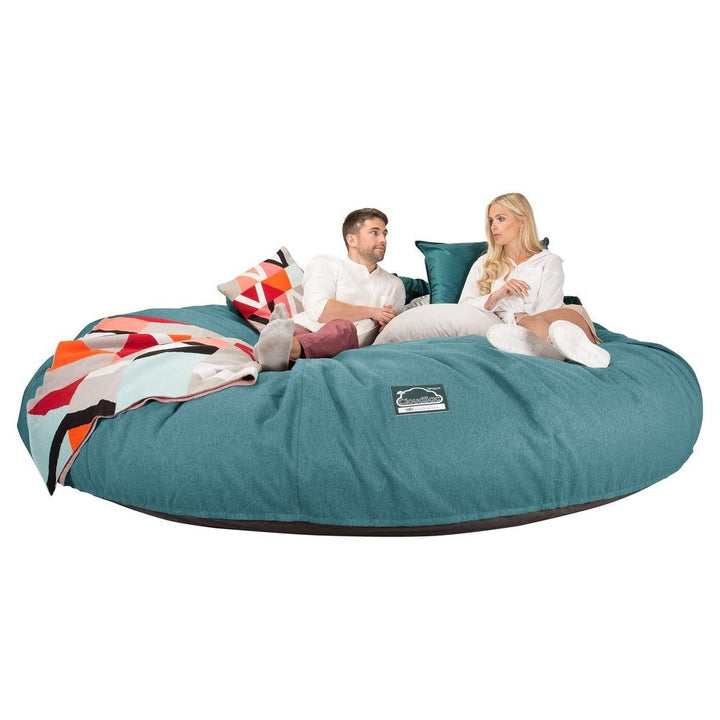 Lounge Pug, Pouf Sacco Gigante Titanico XXXXXL, C5000L CloudSac, Imbottito Di Fiocchi Di Lattice e Poliestere, Tessuto in Lana Interalli Acqua